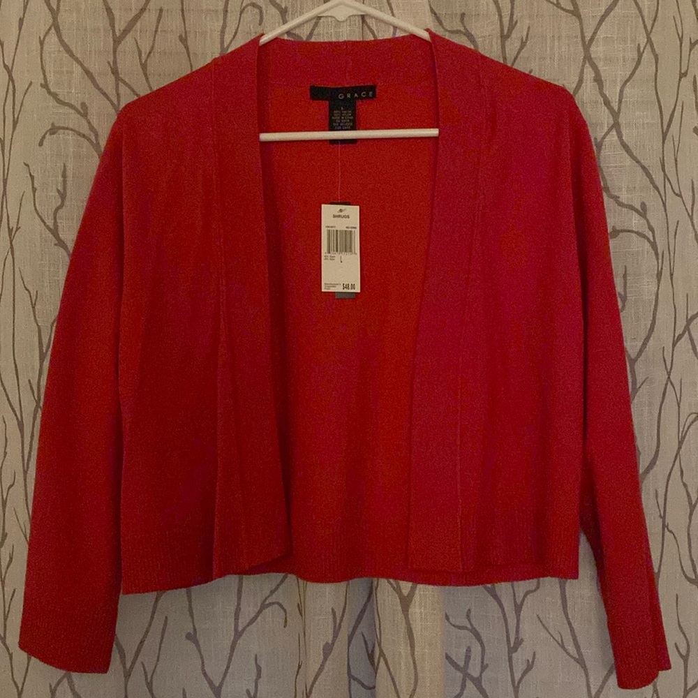 GRACE Red Vernis Shrug Size L
